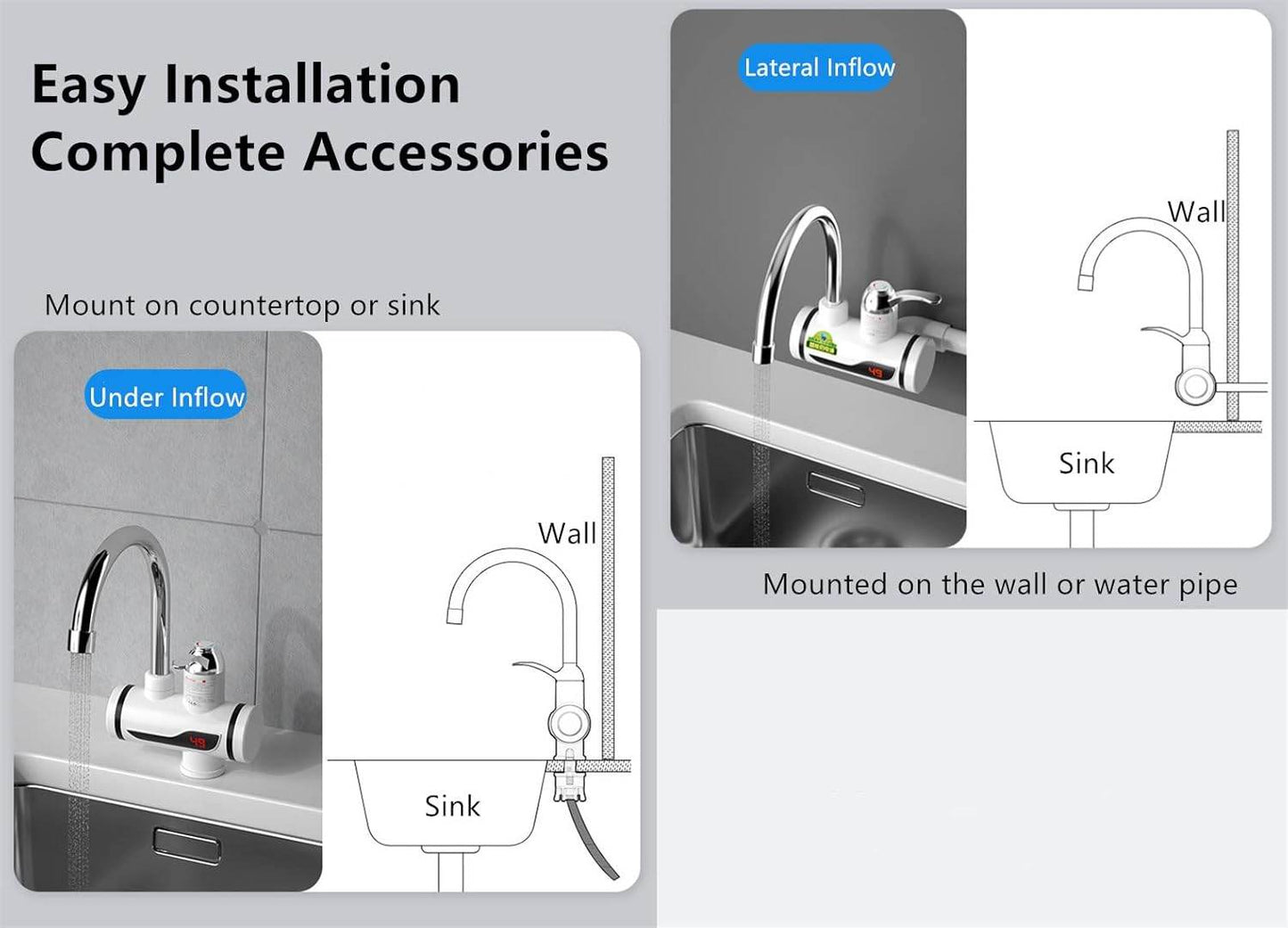 Instant Water Hot Flow Electric Faucet