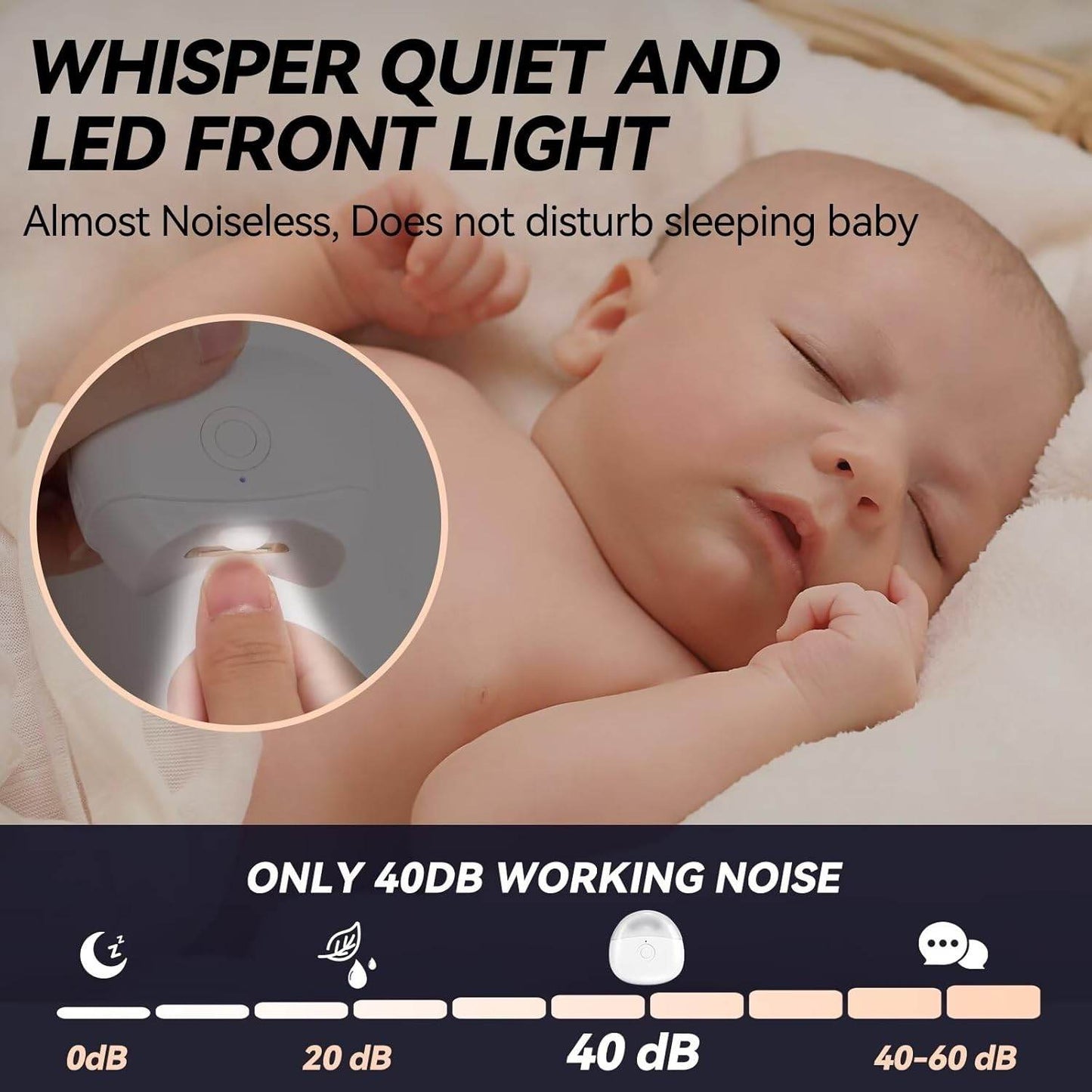 Automatic Electric Nail Clipper - For Newborn Baby and toddlers