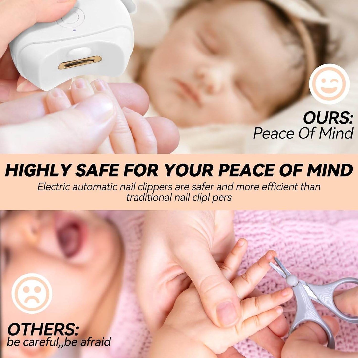 Automatic Electric Nail Clipper - For Newborn Baby and toddlers