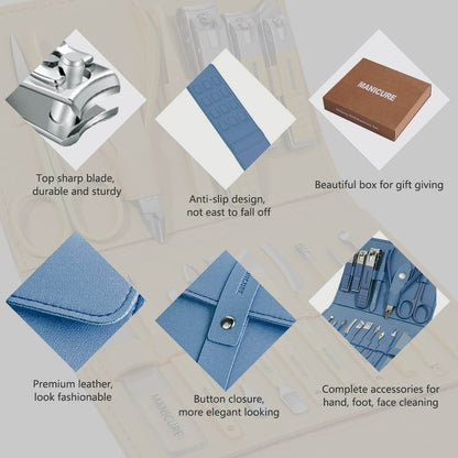 16 in 1 Nail Clippers Manicure & Pedicure Kit