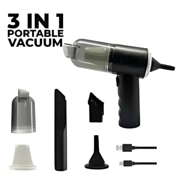 3 in 1 Handheld Vacuum Car Cleaner – Powerful, Portable & Multi-Functional